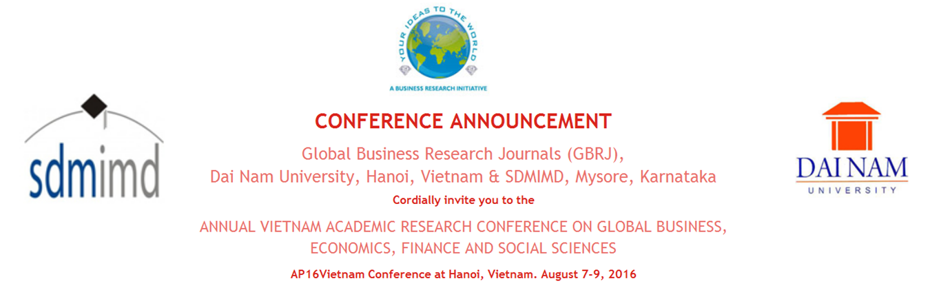 AP16 Vietnam Conference Announcement Annual Vietnam Academic Research Conference
